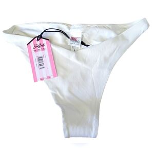 MC2 Saint Barth Naomi Riboo Bikini Bottom- white - size Small